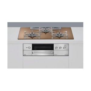 画像: リンナイ [RHS72W38M12RCSTW プロパン] ビルトインコンロ 幅75cm DELICIA(デリシア) 強火力(左・右) スパークリングカッパー ザ・ココット付属 ♪