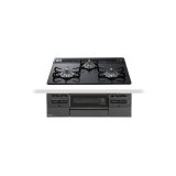 画像: パロマ [PD-743W-60GZ プロパン] ビルトインコンロ BRilliO 60cm 3口 水なし両面焼グリル マッティーブラック (ラ・クックグラン同梱)