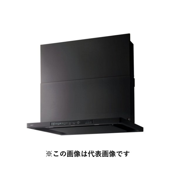 画像1: ノーリツ NFG7S25MBA レンジフード Curara クララ コンロ連動なし スリム型ノンフィルター（シロッコファン） 75cm ブラック スライド前幕板同梱 ♪ (1)