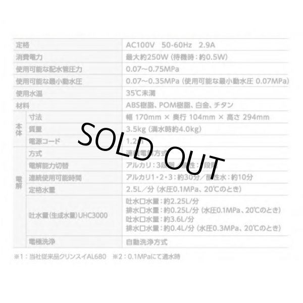 画像4: [在庫あり] 三菱ケミカル・クリンスイ　AL800　アンダーシンク専用水栓 アルカリイオン整水器 ビルトイン浄水器 ♭☆ (4)
