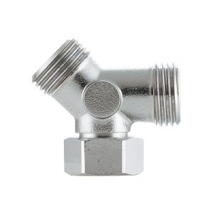 画像: カクダイ 617-390-13 水栓金具 片ナット45°チーズ