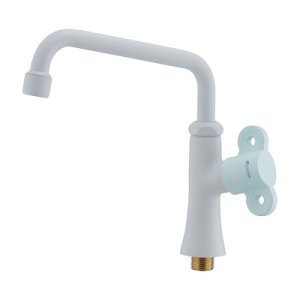 画像: カクダイ 700-440-B 水栓金具 泡沫立形自在水栓 90°開閉ハンドル フロストミント