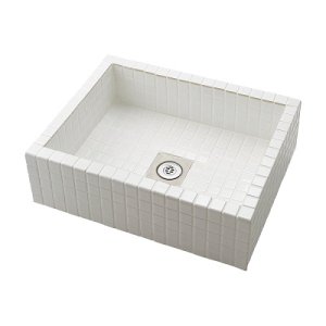 画像: カクダイ 624-970 ガーデニング 水栓柱パン タイル貼り 白 [♪」
