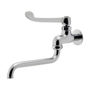 画像: カクダイ 706-164-13QR 水栓金具 厨房用ロングレバー自在水栓 青・赤表示リング付