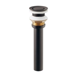 画像: カクダイ 432-440-32D 水栓金具 排水金具ユニット フラットキャップ付 ブラック