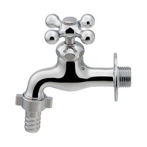 画像: カクダイ 701-421 水栓金具 横水栓 カップリング付
