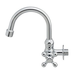 画像: カクダイ 708-131 水栓金具 泡沫横形スワン水栓