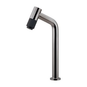 画像: カクダイ 716-080B-DS 水栓金具 立水栓 トール buttobi 甍 90°ハンドル開閉 ダークシルバー