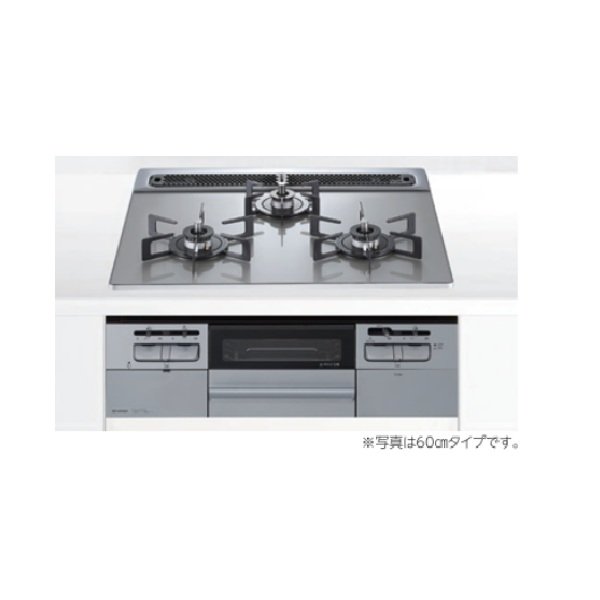 画像1: ノーリツ/ハーマン ビルトインコンロ 750ｍｍタイプ Fami ガラストップ 無水両面焼き [DW32V7WTP2SV 都市ガス] (1)