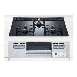 画像: ノーリツ/ハーマン ビルトインコンロ 600ｍｍタイプ Glass Top コンロ部温度調節タイプ 無水片面焼き [DG32V3WTP1SV 都市ガス]