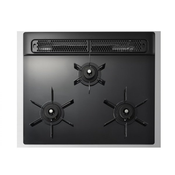 画像2: ノーリツ/ハーマン ビルトインコンロ 600ｍｍタイプ Glass Top シンプルタイプ 無水片面焼き [DG32V3VP1 プロパン] (2)