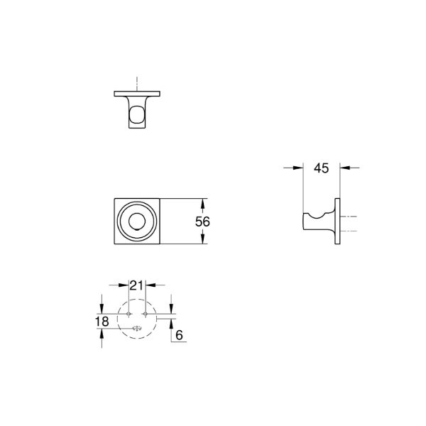 画像2: グローエ 4028410J アクセサリー アリュール ローブフック (2)