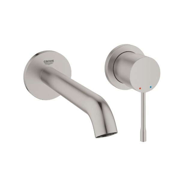 画像1: グローエ 19408DC1J 洗面用水栓 エッセンス シングルレバー壁出洗面混合栓 (スーパースチール) ※受注生産品 § (1)