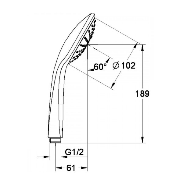 画像2: グローエ GSSH6DG シャワー＆シャワーシステム ユーフォリアO2 ハンドシャワー(レッド) (2)