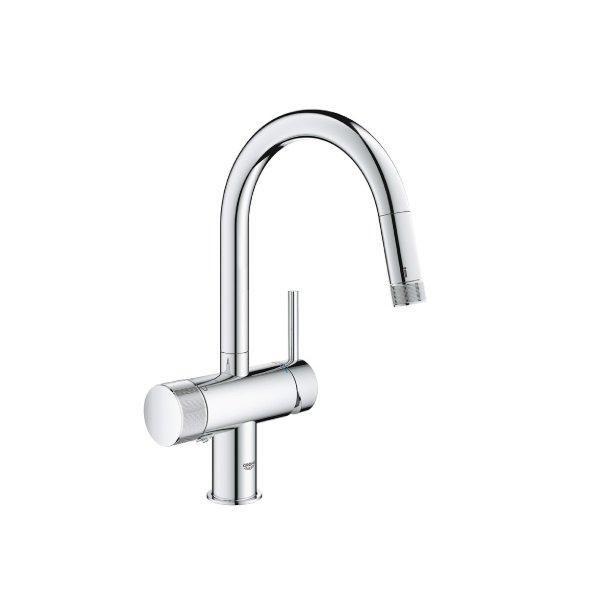 画像1: グローエ JPK61802 キッチン用水栓 ミンタ 浄水器一体型シングルレバー キッチン混合栓(クローム) (1)