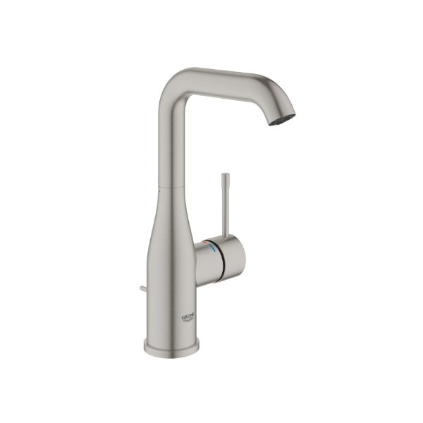 画像1: グローエ 32628DC1J 洗面用水栓 シングルレバー洗面混合栓(引棒付)(スーパースチール) ※受注生産品 § (1)