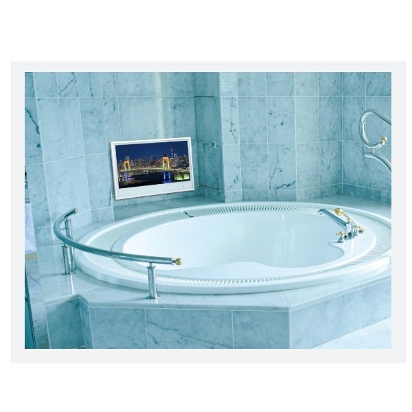 画像2: ツインバード VB-BB241W 浴室テレビ 24V型地上 CA BS 110度CSデジタル ハイビジョン リモコン付 ホワイト (2)