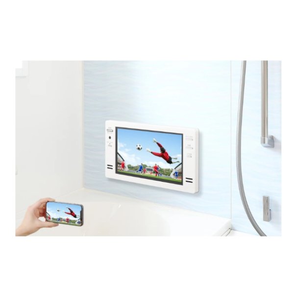 画像3: ツインバード VB-BB162W 浴室テレビ 16V型地上 CA BS 110度CSデジタル ハイビジョン リモコン付 ホワイト (3)