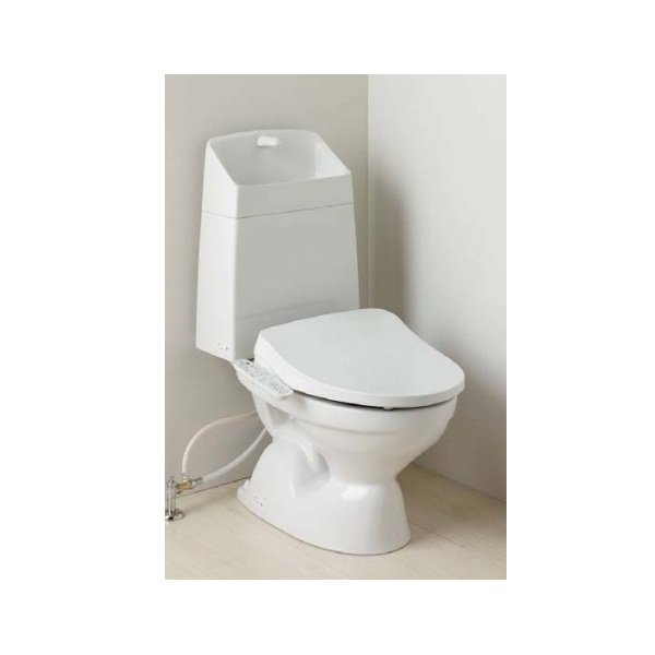 画像1: ジャニス工業 便器 + タンク + 温水洗浄便座 [SC8024-SGA + SV2002-1EH + JCS-630ENN□ BW1] ピュアホワイト BMシリーズ 排水芯200mm 手洗付 防露なし ♪ (1)