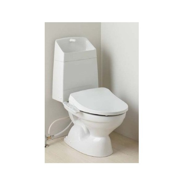 画像1: ジャニス工業 便器 + タンク + 温水洗浄便座 [SC8043-RGA + SV2002-1EH + JCS-630ENN□ BW1] ピュアホワイト BMシリーズ 排水芯305〜540mm 手洗付 防露なし ♪ (1)