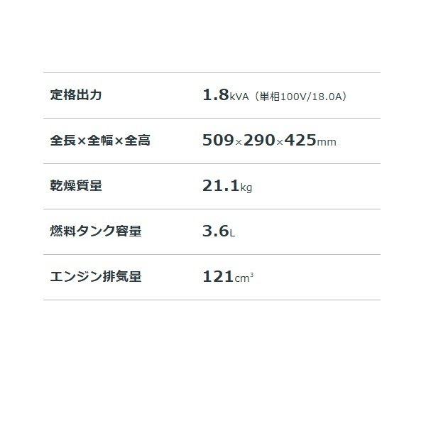 画像2: ホンダ EU18I i 正弦波インバーター搭載発電機 超低騒音型 燃料タンク容量 3.6L ♪ (2)