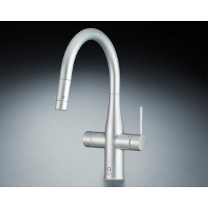 画像: INAX/LIXIL RGF-931Y/SA キッチン用ミネラル浄水栓 Greentap グリーンタップ (常温) クールシルバー(サテンメッキ) 水栓金具
