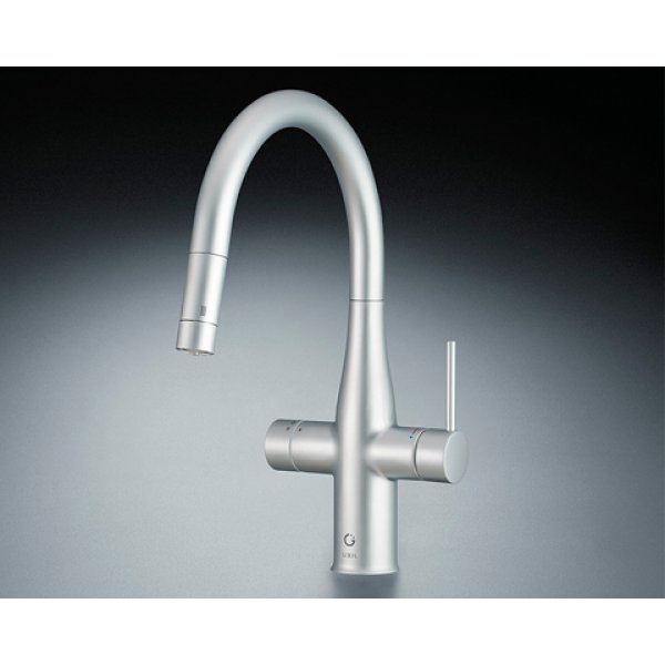 画像1: INAX/LIXIL GF-ANB561SY/SA キッチン用ミネラル浄水栓 Greentap(グリーンタップ)(常温・冷水) クールシルバー(サテンメッキ) 水栓金具 (1)