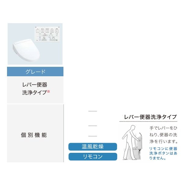 画像3: TOTO [TCF6554 ホワイトグレー] 温水洗浄便座 ウォシュレットSS SS3 レバー便器洗浄タイプ § (3)