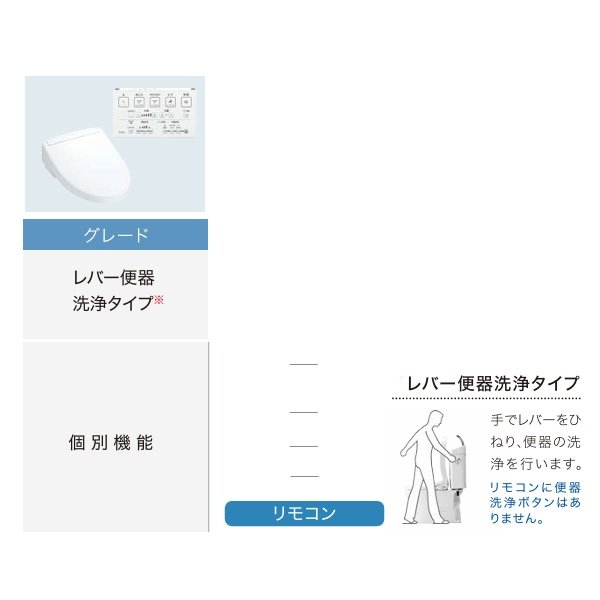 画像3: TOTO [TCF6544 ホワイトグレー] 温水洗浄便座 ウォシュレットSS SS2 レバー便器洗浄タイプ § (3)