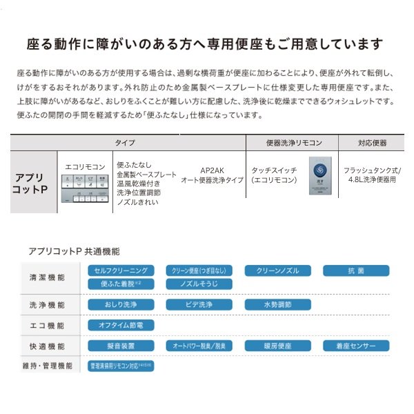 画像3: TOTO [TCF5841AUPR ホワイト] 便座 アプリコットP 便座ふたなし 金属製ベースプレート AP2AK オート便器洗浄タイプ (3)