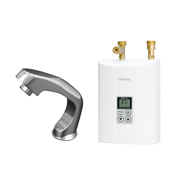 画像1: イトミック ITD-E250V88S 小型電気温水器 水栓セット 瞬間式シリーズ EIX-250C0 5.0kW 200V25A ＋ デルマン 自動単水栓 V-88 type-S 受注生産 § (1)