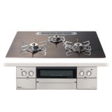 画像: パロマ [PD-893WT-U75GW2 プロパン] ビルトインコンロ FACEIS GRAND フェイシス グランド 北欧デザイン 75cm 3口 水なし両面焼グリル ノルディックウォルナット 受注生産§