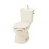 画像: ジャニス工業 SC97-ST96A-1NE0A-NC822W 便器 + タンク + 普通便座 [SC97 + ST96A-1NE0A + NC822W ] 簡易水洗便器ジャレット 手洗付セット ♪