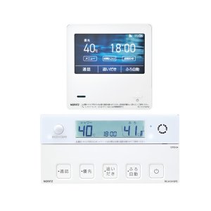 画像: ノーリツ RC-K161PEWマルチセット ガスふろ給湯器 無線LAN対応 高機能リモコン 温浴スイッチ付き