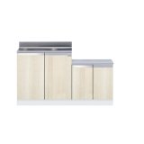 画像: onedo/ワンド/旧マイセット KTD4-80-140K-(左/右)-RV 木目 KTD4型 薄型 一体型流し台 壁出し 間口140cm 奥行46cm ♪