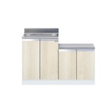 画像: onedo/ワンド/旧マイセット KTD5-80-120K-(左/右)-RV 木目 KTD5型 一体型流し台 壁出し 間口120cm 奥行55cm ♪