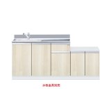 画像: onedo/ワンド/旧マイセット KTD5-80-180DK-(左/右)-RV 木目 KTD5型 一体型流し台 トップ出し 間口180cm 奥行55cm ♪