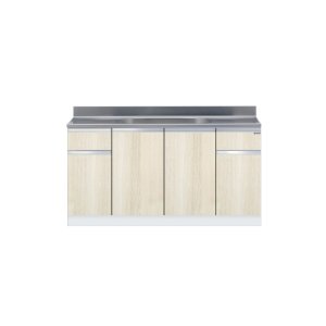 画像: onedo/ワンド/旧マイセット KTD5-80-150S-RV 木目 KTD5型 組合せ型流し台 壁出し 一槽流し台 間口150cm 奥行55cm ♪