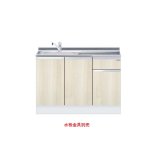 画像: onedo/ワンド/旧マイセット KTD5-85-110DS-(左/右)-RV 木目 KTD5型 ハイトップ 組合せ型流し台 トップ出し 一槽流し台 間口110cm 奥行55cm ♪