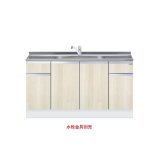 画像: onedo/ワンド/旧マイセット KTD5-85-150DS-RV 木目 KTD5型 ハイトップ 組合せ型流し台 トップ出し 一槽流し台 間口150cm 奥行55cm ♪