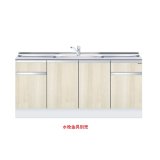 画像: onedo/ワンド/旧マイセット KTD5-85-170DS-RV 木目 KTD5型 ハイトップ 組合せ型流し台 トップ出し 一槽流し台 間口170cm 奥行55cm ♪