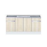 画像: onedo/ワンド/旧マイセット KTD5-85-170S-RV 木目 KTD5型 ハイトップ 組合せ型流し台 壁出し 一槽流し台 間口170cm 奥行55cm ♪