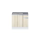 画像: onedo/ワンド/旧マイセット KTD5-85-90S-(左/右)-RV 木目 KTD5型 ハイトップ 組合せ型流し台 壁出し 一槽流し台 間口90cm 奥行55cm ♪