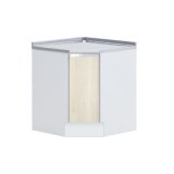 画像: onedo/ワンド/旧マイセット KTD5-85-75C-RV 木目 KTD5型 ハイトップ 隅調理台 右吊元扉のみ 間口75cm 奥行55cm ♪