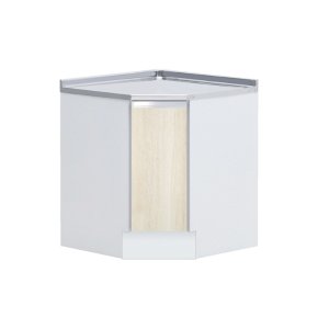 画像: onedo/ワンド/旧マイセット KTD5-85-75C-RV 木目 KTD5型 ハイトップ 隅調理台 右吊元扉のみ 間口75cm 奥行55cm ♪