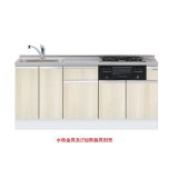 画像: onedo/ワンド/旧マイセット KTD6-85-180DS3G-(左/右)-RV 木目 KTD6型 深型 ビルトイン流し台 トップ出し ベースキャビネット 間口180cm 奥行60cm ♪