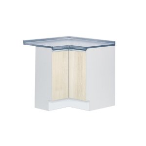 画像: onedo/ワンド/旧マイセット KTD6-85-90C-RV 木目 KTD6型 深型 隅調理台 間口90cm 奥行60cm ♪