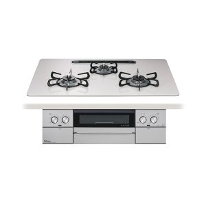 画像: パロマ 『PD-829WS-U75CV 都市ガス』 ビルトインコンロ WITHNA ウィズナ 左右強火力 75cm 3口 水なし両面焼グリル ティアラシルバー