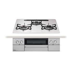 画像: パロマ 『PD-829WS-U60CV プロパン』 ビルトインコンロ WITHNA ウィズナ 左右強火力 60cm 3口 水なし両面焼グリル ティアラシルバー