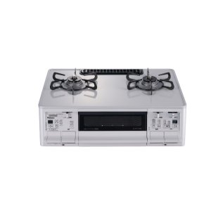 画像: パロマ 『PA-F99WCV-R プロパン』 ガスコンロ GRAND CHEF PREMIUM 右強火力 59cm 2口 水なし両面焼グリル ティアラシルバー ラ・クックグラン同梱